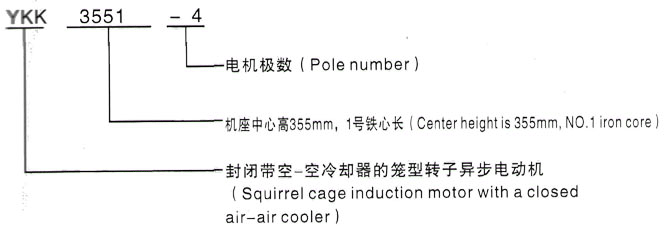 YKK系列(H355-1000)高压三相异步电机西安泰富西玛电机型号说明